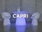 Preview: New Garden CAPRI 75 SOLAR beleuchteter Gartentisch RGBW Akku dimmbar Fernbedienung