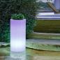 Preview: New Garden PALMA 70 Beleuchteter LED Pflanztopf in weiß mit RGB Farben und Akku / Fernbedienung