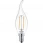 Preview: Philips E14 Windstoßlicht 2W wie 25W Kerze Filament Warmweiss