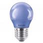 Preview: PHILIPS LED Colored Blue E27 P45 3.1W Tropfenlampe Lichtfarbe: Blau