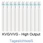 Preview: 10 x 120cm T8 Philips MASTER LEDtube Value HO 14W 2100lm 6500K Tageslichtweiß für KVG/VVG Glas