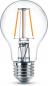 Preview: PHILIPS E27 LED Filament Lampe A60 4.3W wie 40W 4000K neutralweißes Licht - klassische klare Glühlampenform