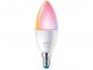 Preview: WIZ E14 Smarte LED Kerzenlampe RGBW 4,9W wie 40W WLAN/Wi-Fi Tunable White & Color