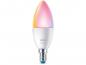 Preview: 2er Pack WIZ E14 Smarte LED Kerzenlampe RGBW 4,9W wie 40W WLAN/Wi-Fi Tunable White & Color