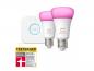 Preview: Starter Set Philips Hue E27 Lampe A60 Doppelpack + Hue Bridge RBGW