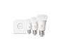 Preview: Philips Hue White & Color Ambiance Starter Set mit 3 x E27 RGBW Lampen 11W wie 75W & Bridge