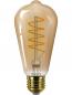 Preview: Philips E27 Filament LED Kolbenlampe im vintage Design dimmbar 4W wie 25W 1800K extra warmweißes Licht - Bernstein