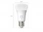 Preview: Philips Hue White  E27 LED Lampe 9,5W wie 75W 2700K dimmbares Warmweiß - hell mit 1055 Lumen