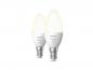 Preview: 2er Pack Philips Hue E14 LED Leuchtmittel dimmbar 5,5W wie 40W - smarte Kerzenlampen mit tunable White