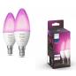 Preview: 2er Pack Philips Hue E14 LED Ambiance Kerze dimmbar 5,3W wie 40W - smarte Lampen mit RGBW Farbwechsel