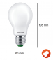 Preview: Besonders effiziente PHILIPS E27 LED Filament Lampe matt 4W = 60W 3000K warmweißes Licht - Beste Energie Effizienz Klasse