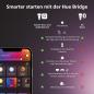 Preview: Philips Hue Starter Set mit 2 x E27 RGBW Lampen dimmbar 9W wie 60W & Bridge & Sensoren