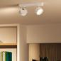 Preview: Philips Bracia Moderner 2-flammiger Deckenstrahler schwenkbar in weiß für Wohnraumbeleuchtung