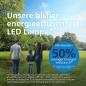 Preview: Besonders effiziente PHILIPS E27 LED Filament Lampe Globe G95 4W = 60W 2700K warmweißes Licht - Beste Energie Effizienz Klasse