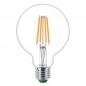 Preview: Besonders effiziente PHILIPS E27 LED Filament Lampe Globe G95 4W = 60W 2700K warmweißes Licht - Beste Energie Effizienz Klasse