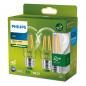 Preview: 2er Pack PHILIPS Classic E27 Ultra Efficientes LED Leuchtmittel 2,3W wie 40W warmweißes Licht in trendiger Filamentoptik 2700K