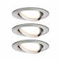 Preview: Paulmann 92959 Zigbee LED Einbauleuchte Set Nova Plus Coin dimmbares warmweißes Licht Eisen gebürstet