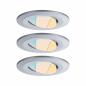 Preview: Paulmann 93095 3er-Set HomeSpa LED Einbauleuchte Calla schwenkbar staubdicht Strahlwasser geschützt rund 90mm 30° 5W White Switch Chrom matt