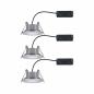 Preview: Paulmann 93095 3er-Set HomeSpa LED Einbauleuchte Calla schwenkbar staubdicht Strahlwasser geschützt rund 90mm 30° 5W White Switch Chrom matt