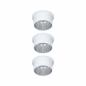 Preview: 3 dimmbare LED Einbaulampen Paulmann 93385 Gil Coin 3Step-Dim 3x6W 2700K 230V weiß matt/eisen Alu