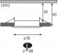 Preview: Set LED Einbauleuchte Nova Plus Coin dimmbar IP65 Eisen/Alu Paulmann 93882