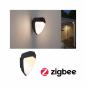 Preview: Paulmann 94516 LED Außenwandleuchte Smart Home Zigbee Ikosea IP44 Tunable Warm 4,4W Anthrazit mit Sensor