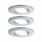 Preview: Paulmann 99933 Einbauleuchte Set Calla BBC/IP65 dim rund schwenk LED 3x560lm 4000K 6.5W Chrom