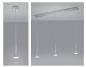 Preview: Helestra FLUTE LED Pendelleuchte in Chrom mit blendfreier Satinierung aus Acrylglas