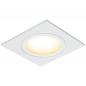Preview: EVN Quadratische LED-Deckenleuchte in schlichtem Weiß IP20 3W 3000K warmweißes Licht EinbauØ55