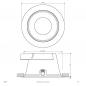 Preview: EVN LED Deckeneinbaustrahler rund weiß 25W 3000K, 4000K, 5700K dimmbare Farbtemperatur feuchtraumgeeignet IP54