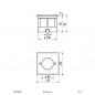 Preview: Eckige EVN LED Bodeneinbauleuchte mit warmweißem Licht für eine stilvolle Außenbeleuchtung von unten  IP67 3W 3000K warmweißes Licht