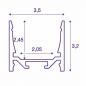 Preview: SLV 1000523 GRAZIA 20 LED Aufbauprofil, standard, glatt, 3m, alu