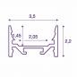 Preview: SLV 1000527 GRAZIA 20 LED Aufbauprofil, flach, glatt, 1m, weiss