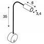 Preview: SLV 1002430 Flexible LED Wand- und Leseleuchte DIO FLEX PLATE schwarz 2700K