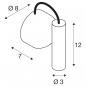 Preview: Magnetische Wandlampe KARPO MAGN in weiß mit warmweißer LED SLV 1004707