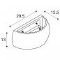 Preview: Überstreichbare PLASTRA CURVED Gips Wandleuchte in weiß SLV 1004732