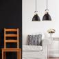 Preview: Bioledex Vintage Pendelleuchte Esszimmerlampe graphit-anthrazit Metall, Holz