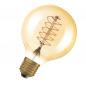 Preview: Osram E27 LED VINTAGE 1906 GLOBE 80 Spiral Gold-Filament LED Lampe dimmbar 2200K 7W wie 48W