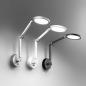 Preview: Schwenkbare LED Wandleuchte & Schreitischlampe in Weiß von Fabas Luce