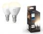 Preview: 2er Pack Philips Hue White E14 LED Lampen in Tropfenform 5,7 Watt dimmbares warmweißes Licht