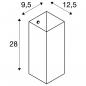 Preview: Dezente rechteckige Wandleuchte QUADRASS weiß aus satiniertem blendfreien Glas uns Stahl SLV 1003431