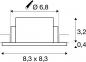 Preview: SLV 1007338 NEW TRIA® 68 Deckeneinbauring L: 8.3 B: 8.3 H: 3.55 cm IP 65 inkl. Glas schwarz