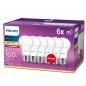 Preview: 6er Promopack PHILIPS E27 LED Lampen leistungsstark 13W wie 100W warmweisses Licht