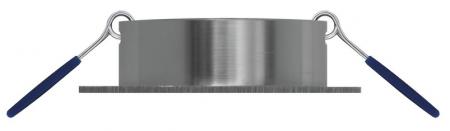 Schwenkbare Einbauleuchte Schwarz mit poliertem Alu-Innenring MOK KARDAN 12V 45° Mobilux 00600075
