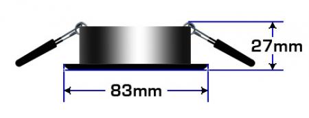 Edel wirkender Einbaustrahler schwenkbar in Alu-schwarz MOA DISC 12V 45° Mobilux 01600015