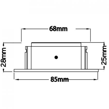 MOBILUX schwenkbarer Einbaustrahler MOBiDIM COB SLIM DIM2WARM R 8,5W 60° weiß 01660251