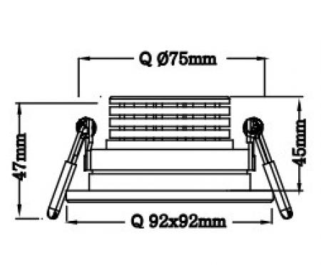 MOBILUX Schwenkbarer Einbaustrahler MOBiDIM COB CLASSIC R 8,5W DIM2WARM 45°alu gebürstet