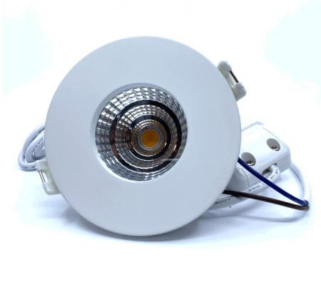 MOBILUX LED-Einbauleuchte MOBiDIM COB CLASSIC IP65 R 8,5W DIM2WARM 45° weiß