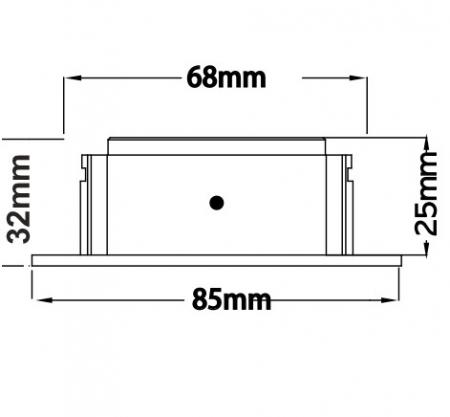 MOBILUX Dimmbarer Einbaustrahler MOBiDIM COB SLIM IP65 60° alu gebürstet