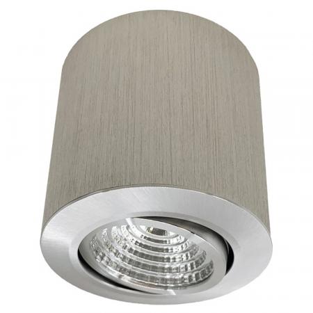 Klassischer LED Deckenstrahler schwenkbar COB SLIM+ R Aufbau 8,5W DIM-to-WARM Alu gebürstet  Mobilux